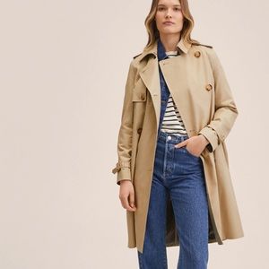 mango cotton classic trench coat - BRAND NEW with tags and packaging - medium